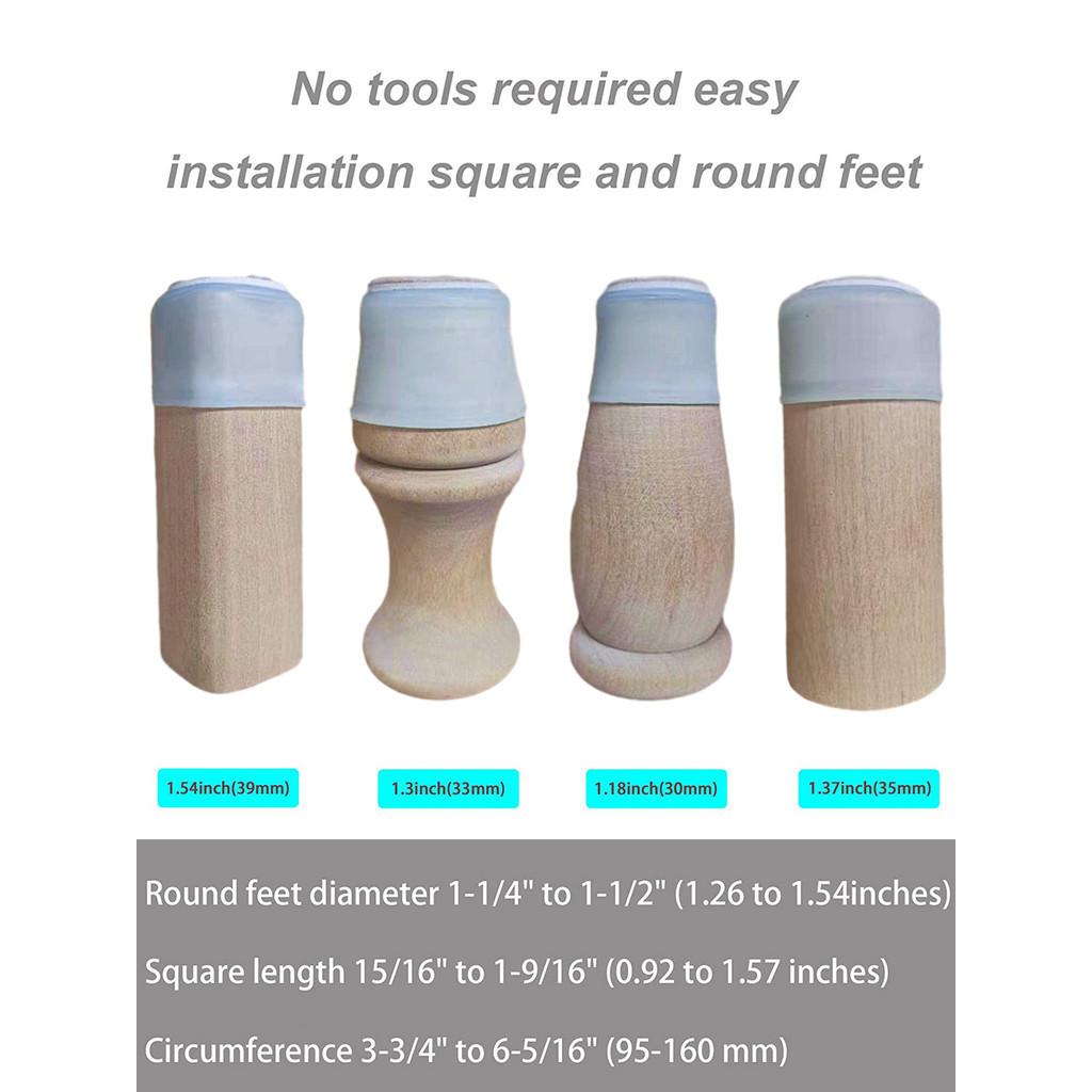 16 bucăți de protecție pentru picioare de mobilier pentru scaune din silicon Tampoane pentru picioare de mobilier anti-alunecare.