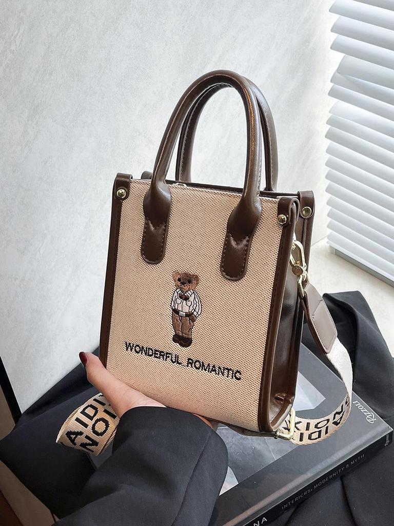 Katie Bear Damen Niedliche Handtasche im koreanischen Stil zum Umhängen - Kleine & Trendige Einzel-Schultertasche