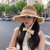 Lace-Trimmed Straw Sun Hat