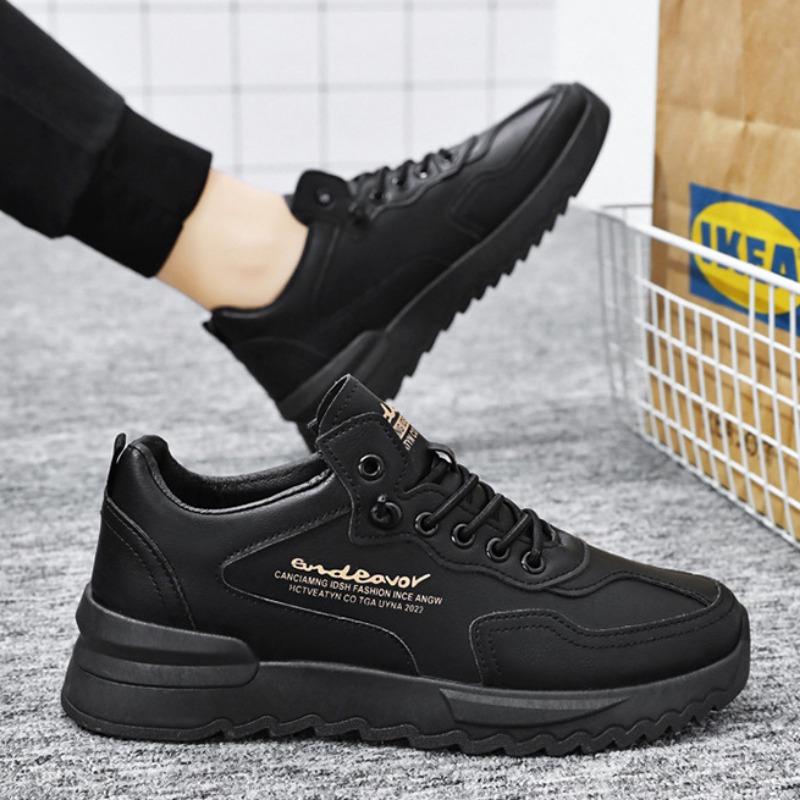 Men Casual Sneakers  Lace-up Platform Flats Shoes Fashion Comfortable Tennis Shoes Student Small White Shoe Trend Versatile