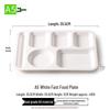 Commercial Melamine Divided Lunch Tray