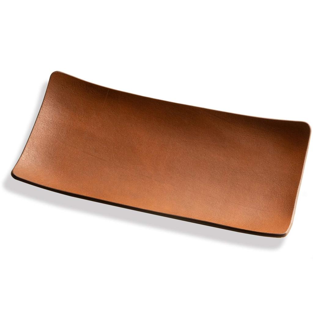 atelierCODEL Leather Tray, Accessory Holder. Crafted by artisans from a single piece of leather, this large, genuine leather accessory tray is made
