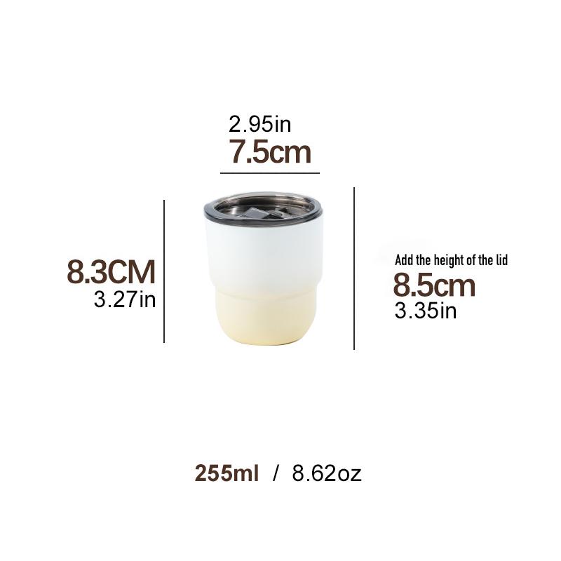 SUS304 Stainless Steel Coffee Cup, Double-layer Vacuum Insulated Thermos Cup, Beverage Cup, Suitable for Men and Women, 12 Color