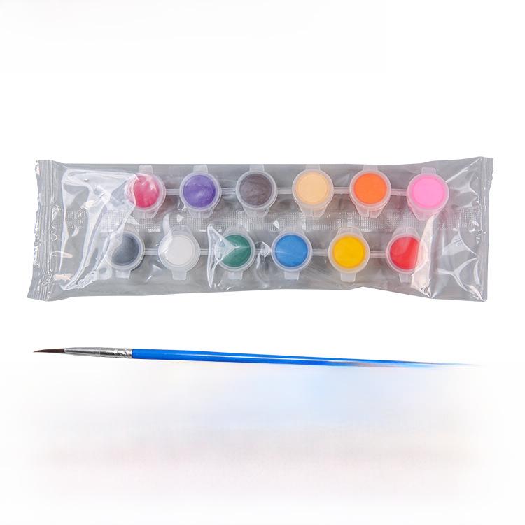 

Набор акриловых красок для детей из 12 цветов - набор для творчества и творчества для школьников с полосками краски для гипсовых кукол