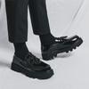 Large size pointed leather shoes formal business leather shoes 2025 platform single shoes round head fringed retro men's loafers