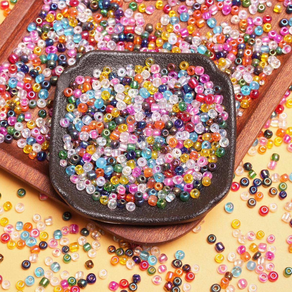 

450 г Изготовление ювелирных изделий 2/3/4 мм Стеклянная модная прокладка DIY Аксессуары Круглые свободные бусины Ручная работа Подвеска Серьги Ожерелье Браслет 4mm разноцветный