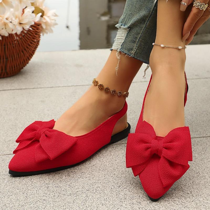 

Summer flat-bottomed bow bag head sandals new European and American large-size pointed back empty sandals women s wholesale 36