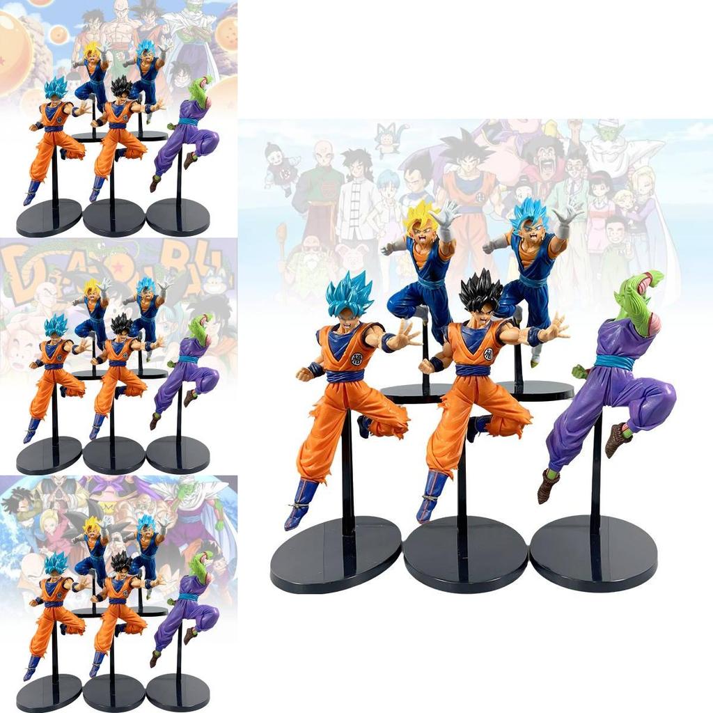 Exquisite Dragon Ball Z Super Saiyan Goku And Gohan Battle Model Anime Figurine Set