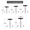 Universal Drum Throne Round Padded Drum Seat Stool Single-braced Stainless Steel Legs Anti-slip 5
