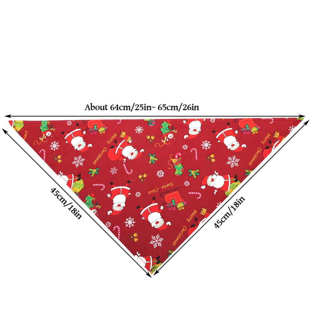 Weihnachten Haustier Speichelhandtuch Kleintier Bandana Schal Lätzchen Party Deko Accessoire Geschenk Weihnachtsmann Rot 1