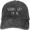 Hat Funny Gay Sounds Gay I'M In Lgbtq Cowboy Hat Baseball Cap Men Women Trucker Hat Golf Dad Cap Fishing Hat