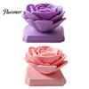 Compact Rose Decoration Flower Ornament, Stable Base Non-Slip 3D Printed Matte Solid Color Ornament Durable PLA Creative Artwork, for Home Office