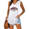 Summer Fashion Printed Tank Top Women Casual V Neck Sleeveless Shirt