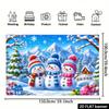1Pcs Christmas Snowman Forest Cottage Decoration Background Winter Backdrop For Photo Studio Photo Booth Party