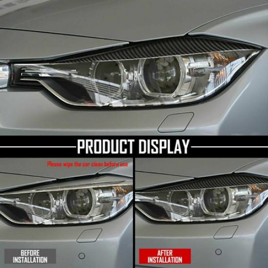 For BMW F30 3-Series Accessories Carbon Fiber Headlight Eyebrows Eye Lid Sticker