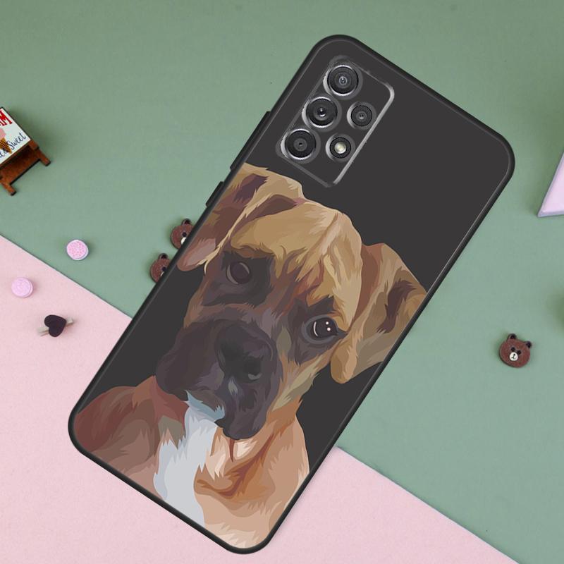 Boxer Dog Puppy For Samsung Galaxy A36 A56 A26 A16 A22 A32 A52 A54 A34 A55 A35 A15 A53 A33 A13 A05 A06 Case