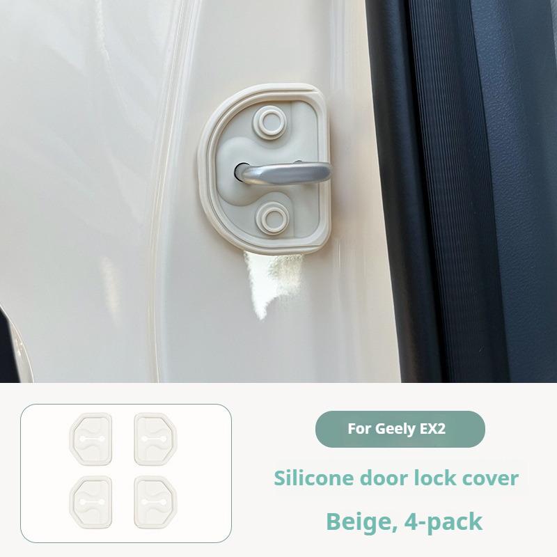 For Geely EX2 Car Door Lock Protection Cover Original Car Color Silicone Car Door Decorative Shock Absorber Sticker Accessories