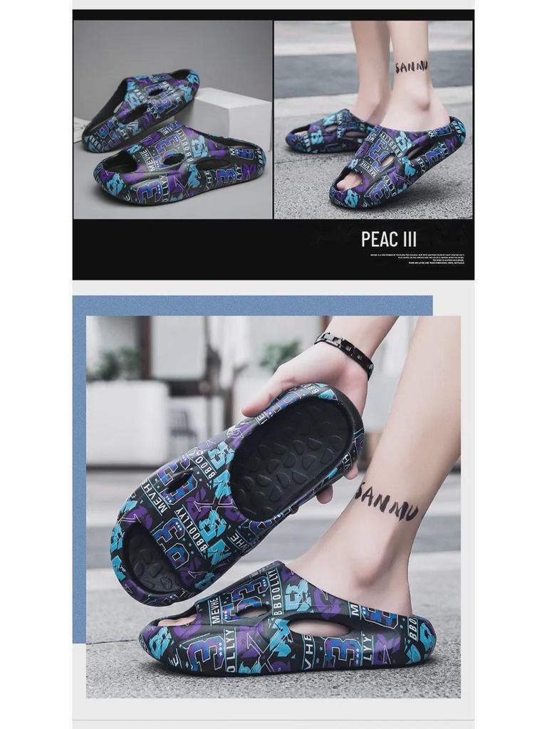 Męskie Lekkie Antypoślizgowe Klapki Casual w Dużych Rozmiarach - Modne Sandały Sportowe Outdoor