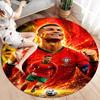 Cristiano Ronaldo Round Area Rug,Carpet Rug for Living Room Bedroom Sofa Playroom Decor,Non-slip Floor Mat