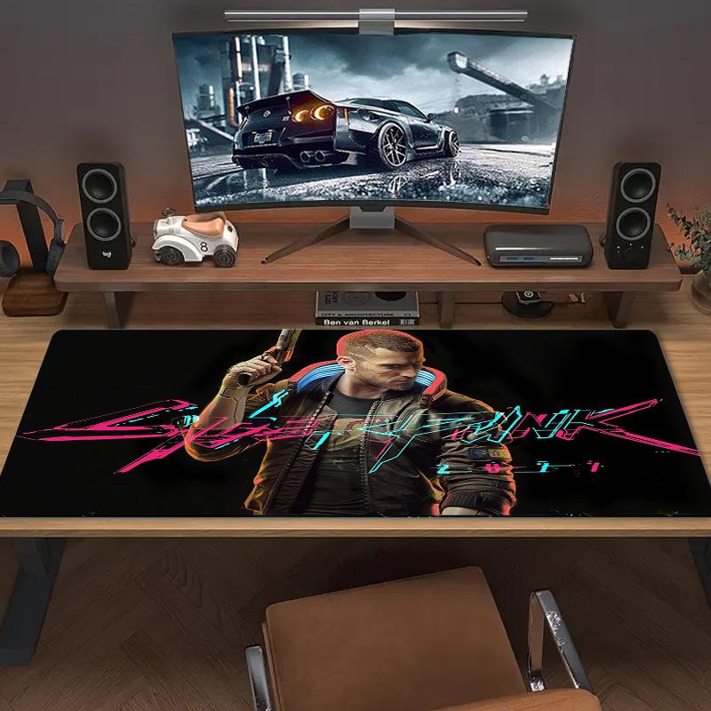 Cyberpunk 2077 Color Mouse Pad Large Gaming Table Cushion Non-slip Laptop Tablet Big Mousepad XXL Mat Mini PC Playmat With Lock edge