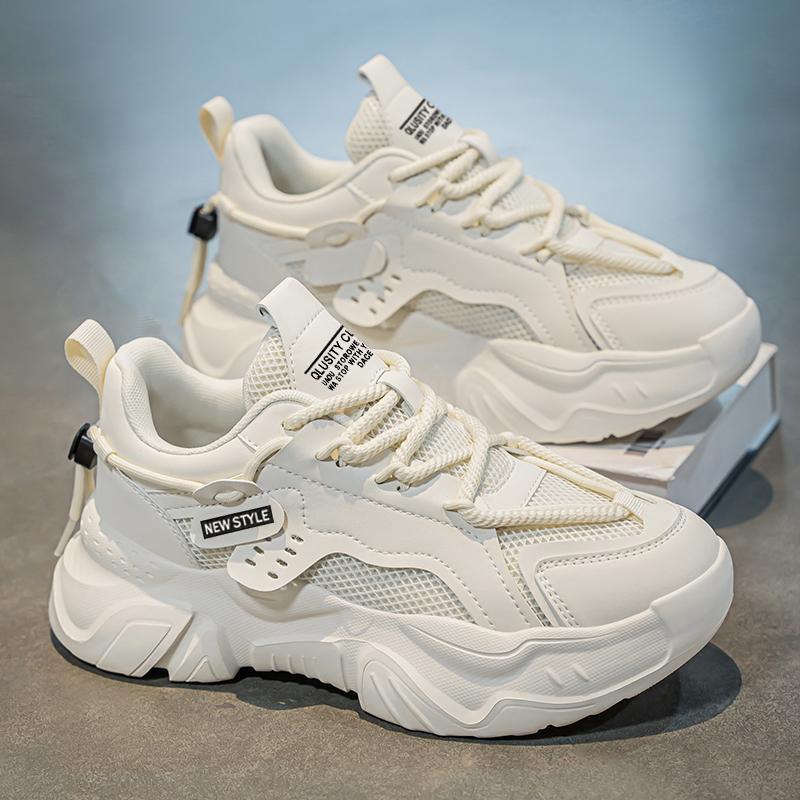 

Men s shoes spring new youth trend sports versatile casual shoes thick sole heightening mesh dad trendy shoes 44