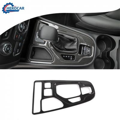 Cadre de Couvercle de Garniture de Panneau Central de Levier de Vitesse en Fibre de Carbone Pour Jeep Cherokee +