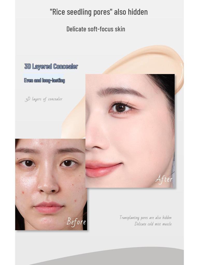 NOVO Soft Mist Long-Lasting Foundation & Concealer - Oil Control, Waterproof, Sweatproof, No Caking or Smudging, for Dry & Oily Skin.