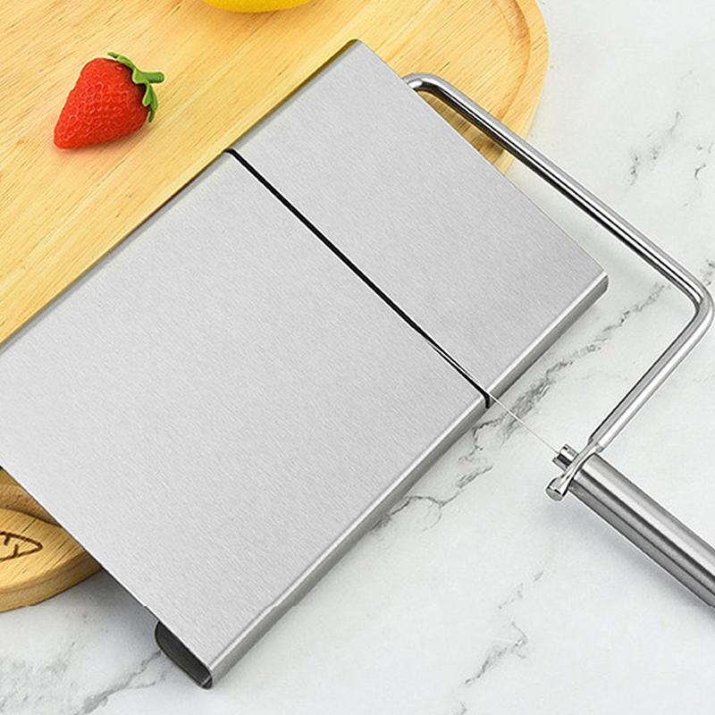 Stainless Steel Cheese Slicer Adjustable with Clear Measurement Scale Rustproof Cutter for Home Kitchen Cooking Use