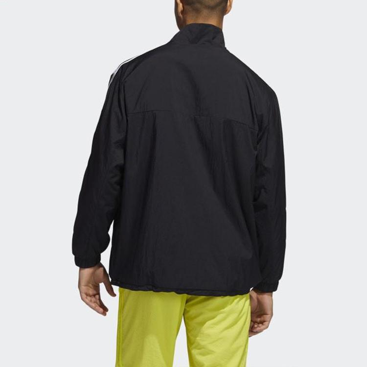 Adidas Originals Reversible Casual Sports Zip-Up Jacket With Stand Collar Men Jackets Black GN3816