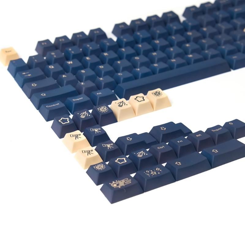 132Keys PBT DYE-Subbed Stargaze Keycaps for Mechanical Keyboards for Key   Profile For MX H GH60/64/68/84/