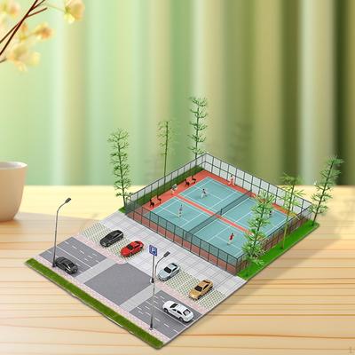 Road Scene Car Garage Display Case 1:160 Realistic Background Ornament Model Diorama Parking