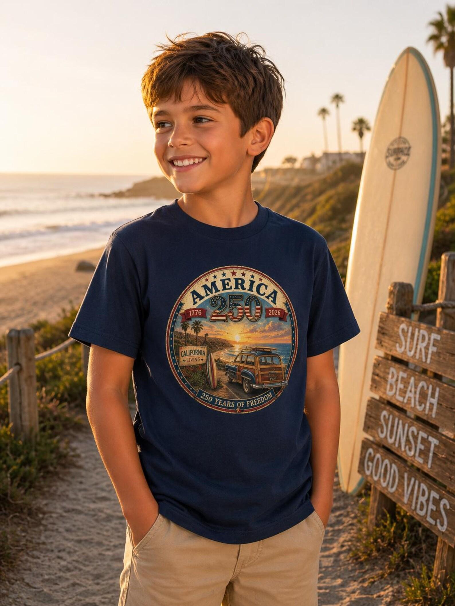 American West Coast Anniversary Vintage Truck Tee | Kids Tee 100