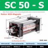 SC Standard Air Cylinder SC80/100/125/160mm Bore Small With Magnetic Pneumatic Cylinder Piston 300/400/500/600/800/1000mm Stroke