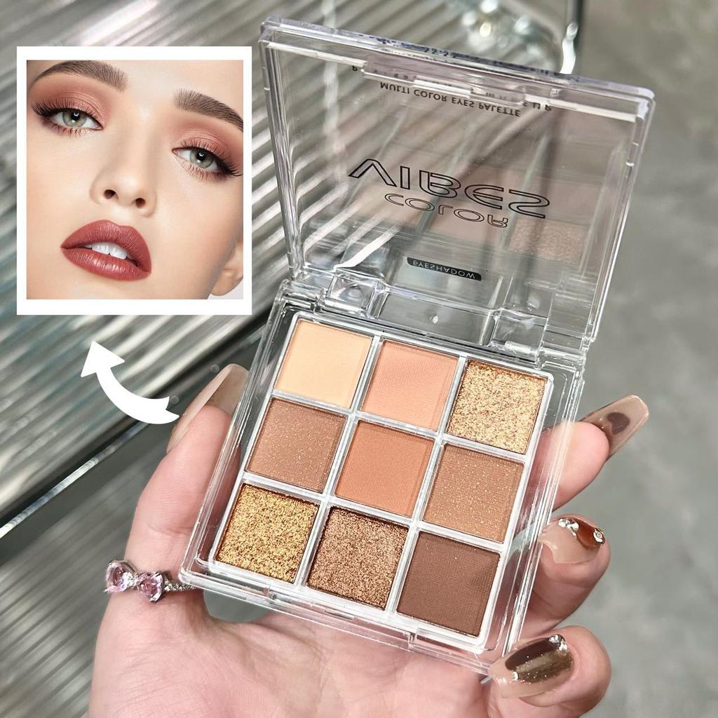 Dark Punk Dumanlı Dokuzlu Far Paleti Siyah & Beyaz Gri Metalik Sedefli Mat Gümüş Parti Sahne Makyajı