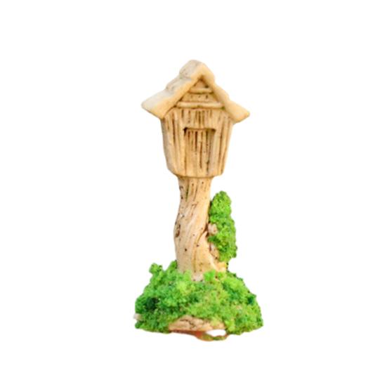 Mini Cartoon House Figurine Miniature Road Sign Chair Stone Letter Box Mushroom Statue House Micro Landscape Fairy Garden Decoration