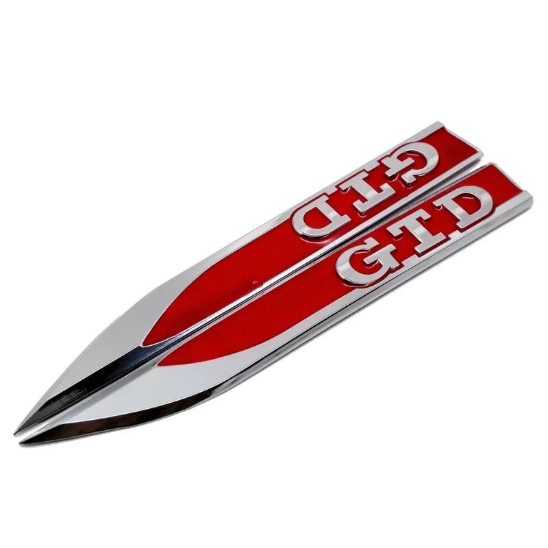 

Metal Car Fender Side Emblem Sticker Rear Trunk Badge for VW GTD BORA GOLF JETTA MK4 PASSAT Polo SCIROCCO SR36 TOURAN червоний
