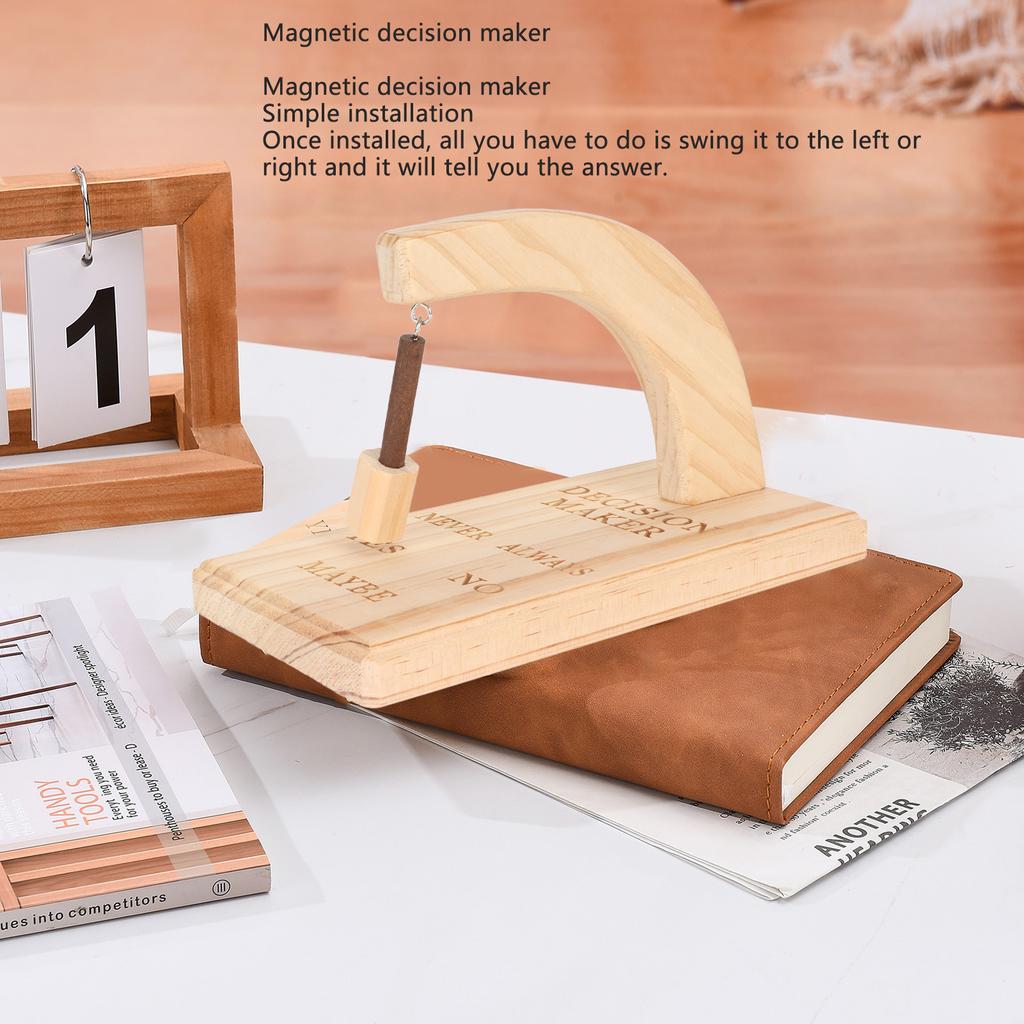 Wooden Magnetic Decision Maker Innovative Oscillating Magnetic Selector Swing To Find Answer for Indecisive Person 1