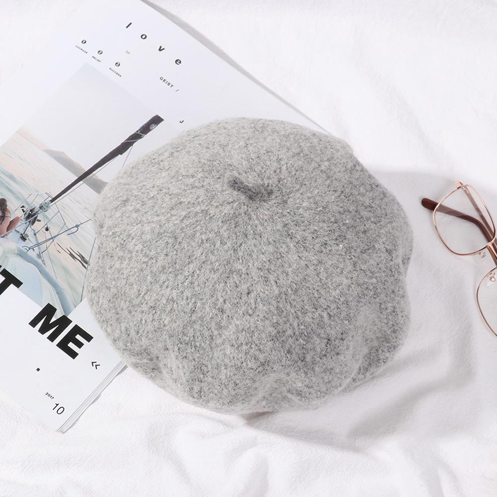 French Winter Warm Parent-Child Felt Berets Wool Beret Cap Autumn Hat Pumpkin Felt Headgear