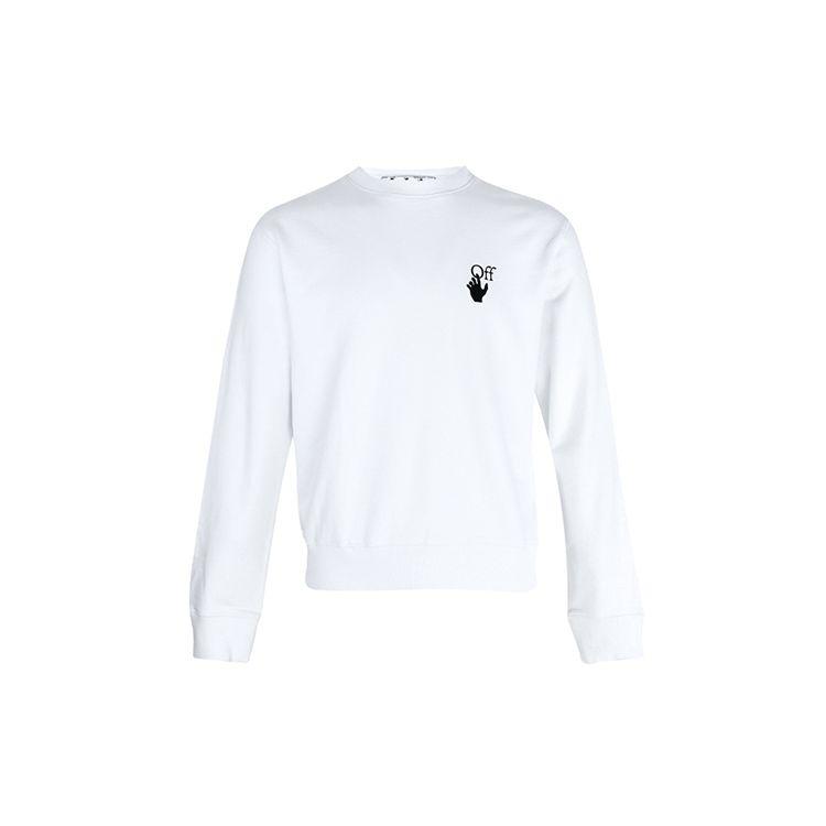 

OFF-WHITE Белая мужская уличная одежда Degrade Arrows Crewneck OMBA025F21FLE0060110 S