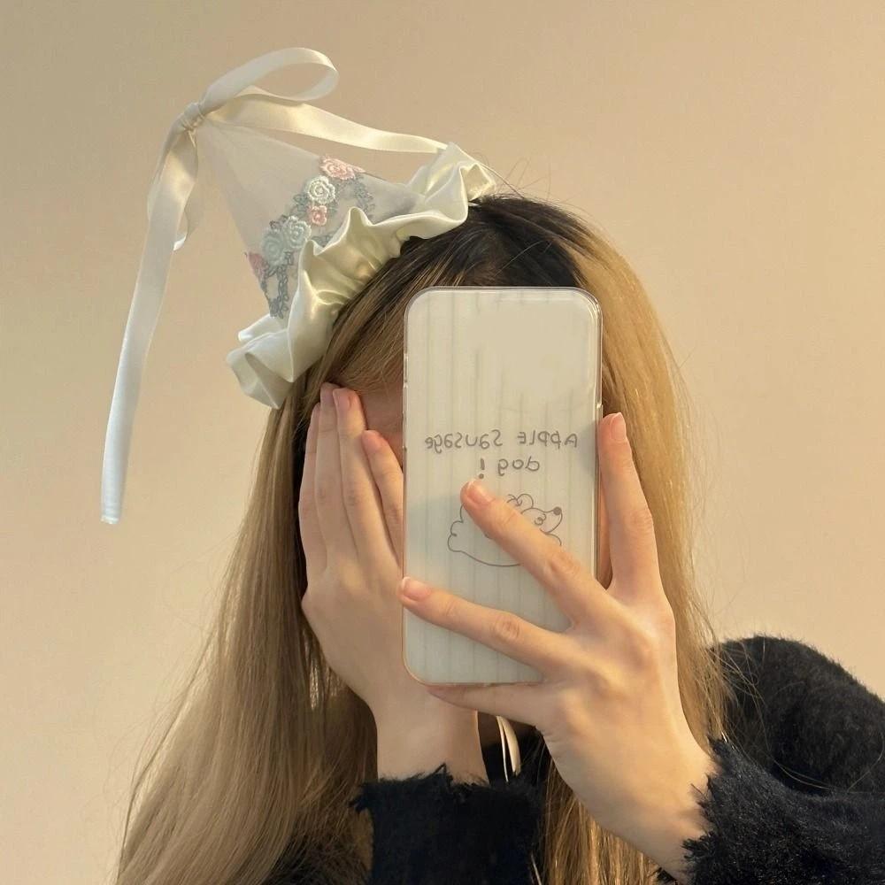 Embroidery Birthday Crown Sequin Birthday Cap Lovely Birthday Hat Hairpin Girls