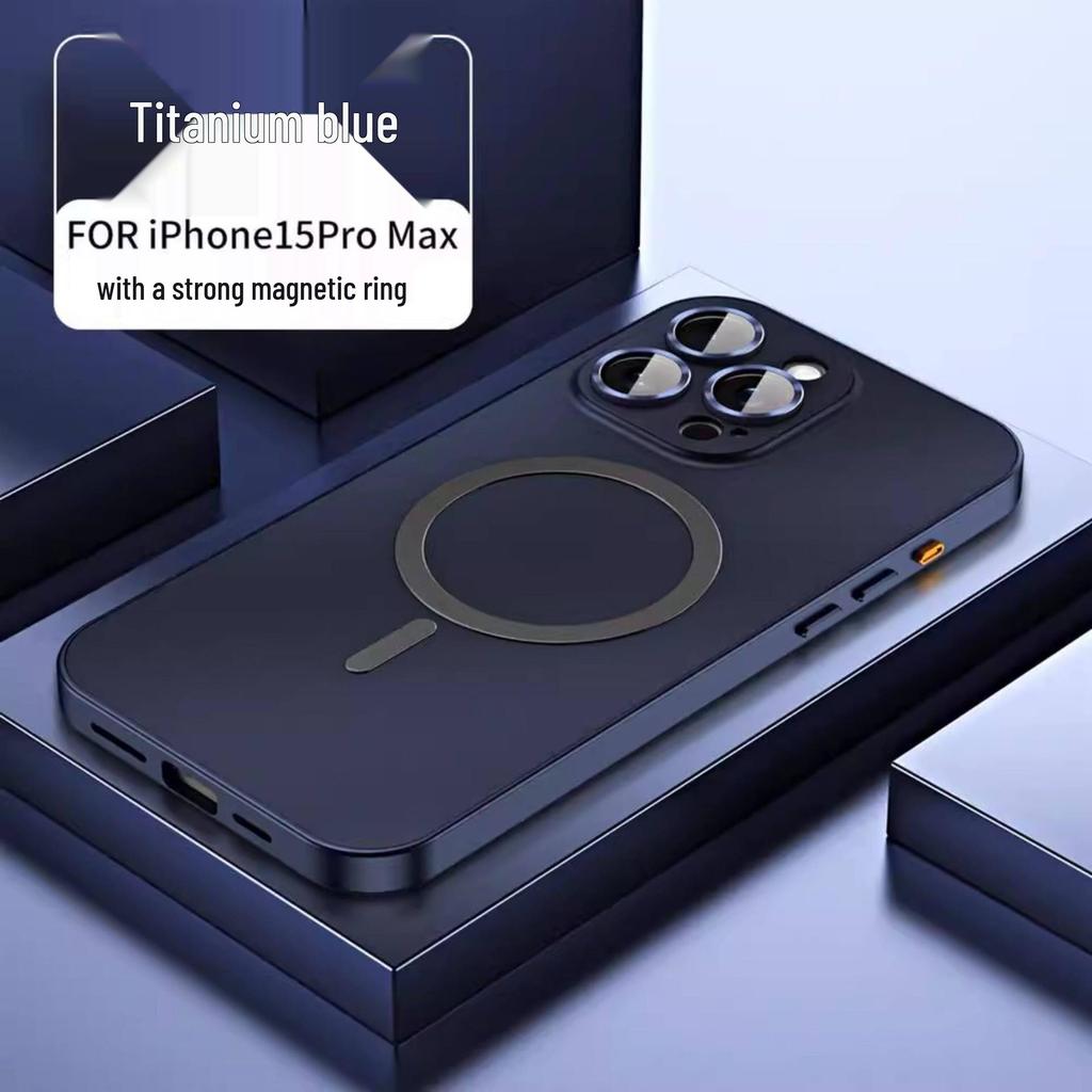 King Metal Buckle Apple 17pro/17promax Magnetic Anti-Fall Frosted Phone Case