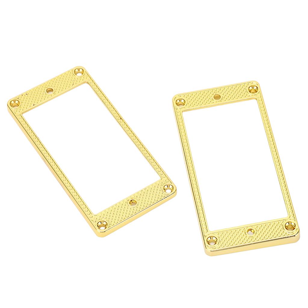 2Pcs Electric Guitar Pickup Frame Metal Bridge Neck Humbucker Pickup Cover for LP Gold