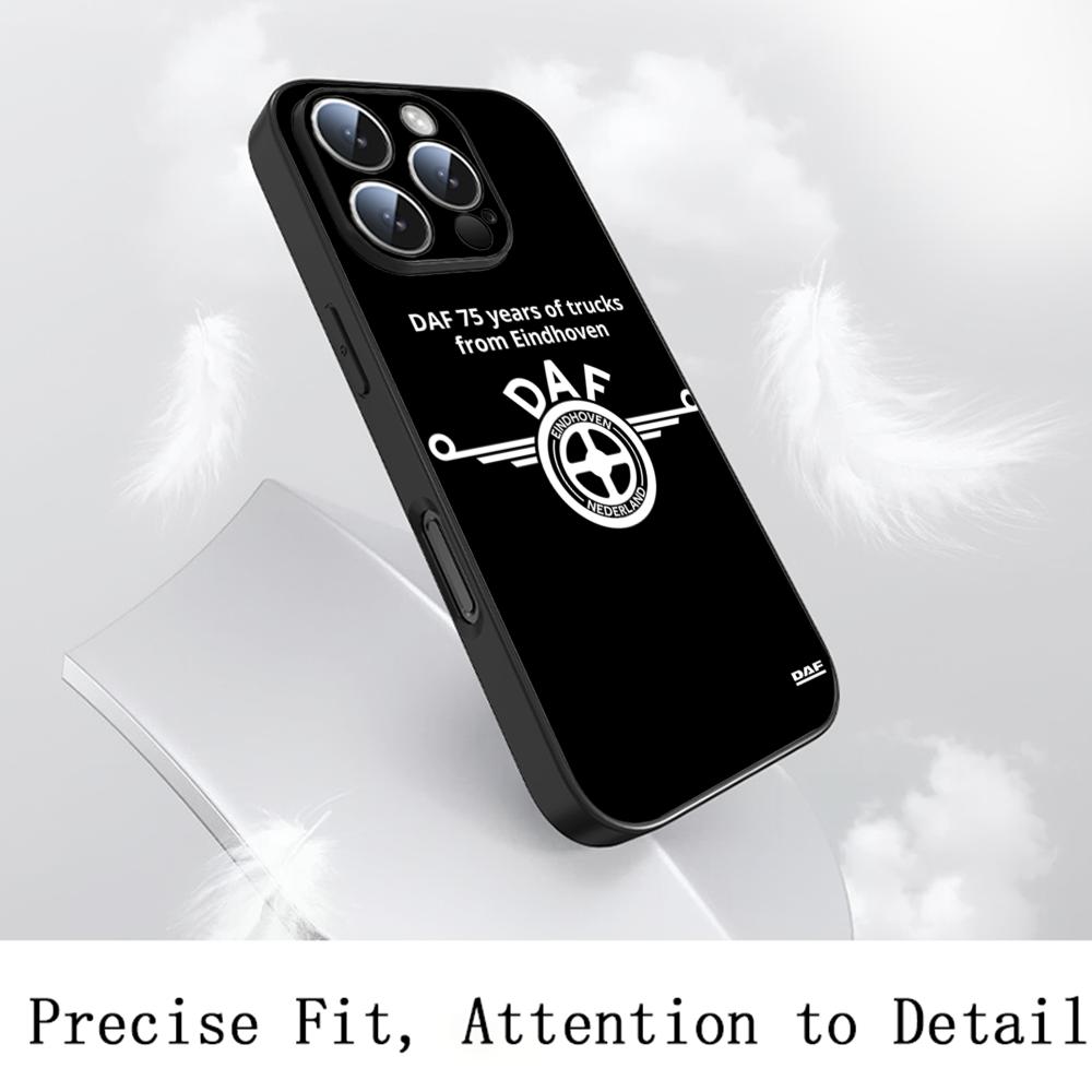 D-dafs Logo Car Logo Fashion Pattern Phone Case For iPhone 17 16 E 15 14 13 12 Plus Mini Pro Max Soft Black Shockproof Cover