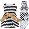 Cute Pet Summer Clothes Girl Dog Polyester Sleeveless Skirt Dresses with Bowknot for Party