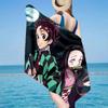 1PC Powerful Demon Anime Beach Towel - Soft,  Absorbent Microfiber, Lightweight, Ideal for The Beach, Parties, Travel, Camping fan gifts