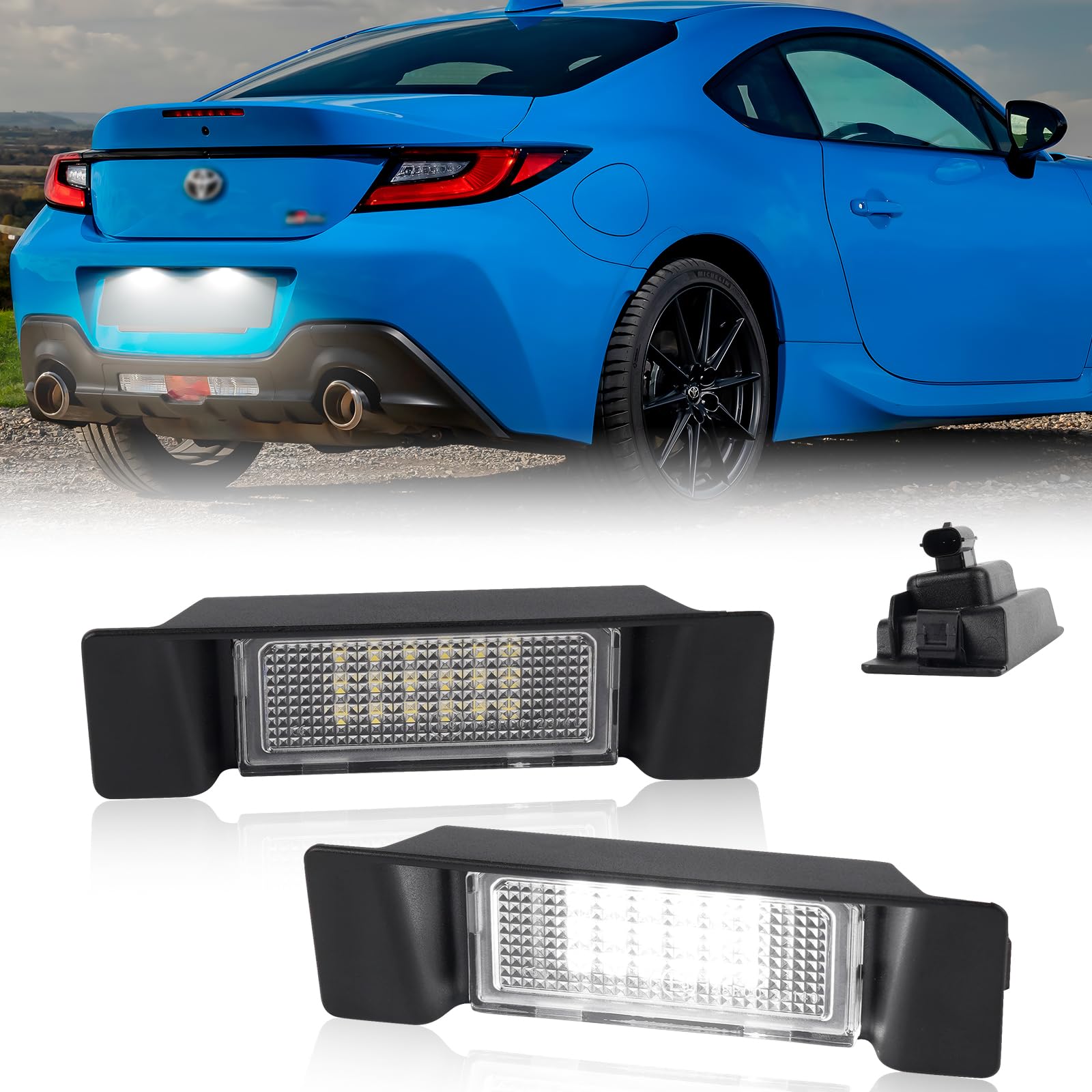 POPMOTORZ Toyota GR86 ZN8 LED License Lamp Subaru ZD8 Number GR86 ZN8 series BRZ ZD8 series чёрный