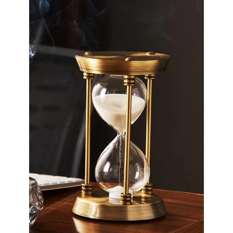 Creative Hourglass Timer Ornaments Light Luxury High-End Bookcase Desktop Furnishings Living Room Wine Cabinet Soft Decorations