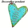2 Pcs of 2D Flat Soul Sisters and I Love You Decorative Pendants, Handmade Heart-shaped Friendship Decorations. Perfect Birthday