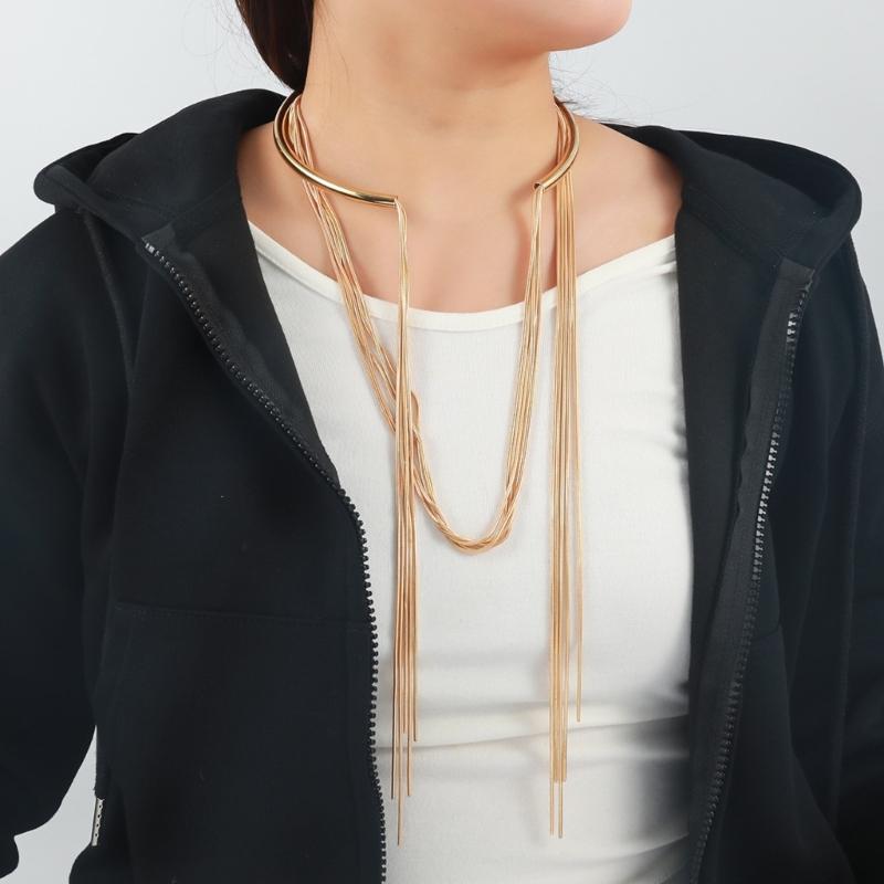 Pack of 1 Simple Bohemian Long Layering Tassels Pendant Necklace Lightweight Alloy Design Comfort Wear Perfect Gift for Women