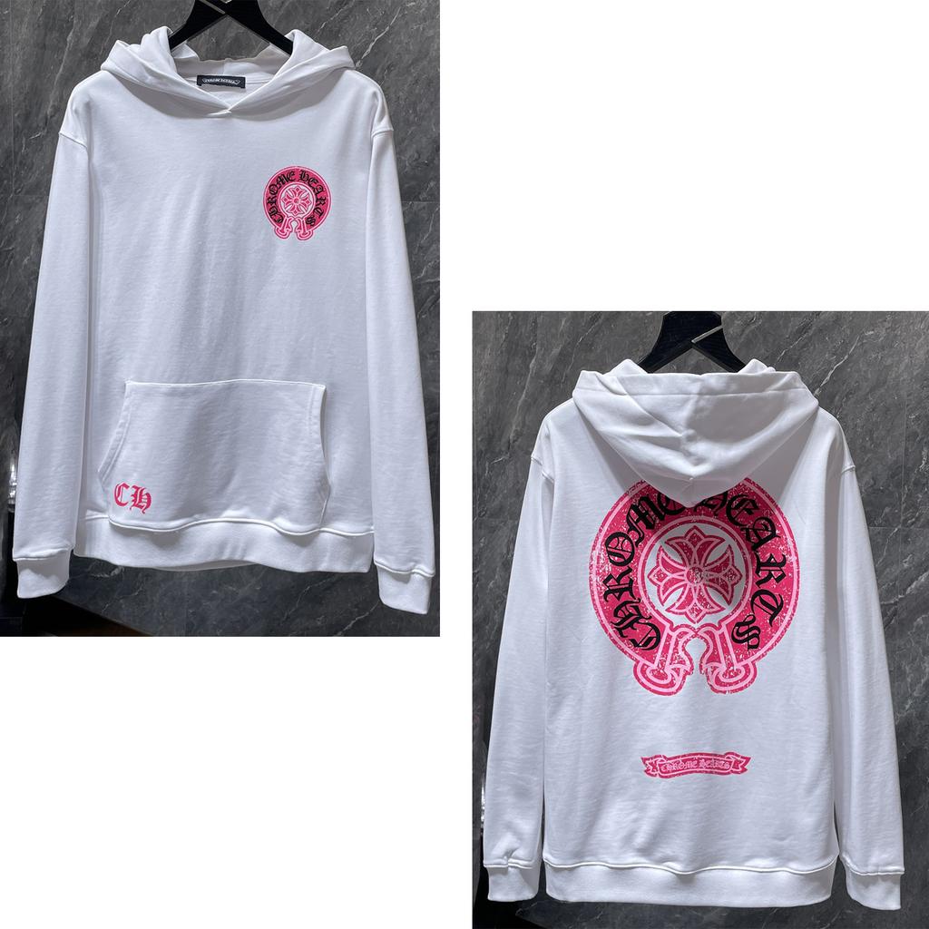 8662 CHROME HEARTS New Spring and Autumn Plus-size Thin Style Classic Style Logo Hooded Sweatshirt for Couples